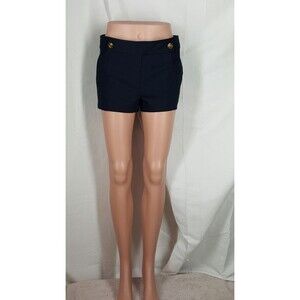 Elizabeth & James Size 2 Navy Nautical Shorts Gold tone Buttons  Womens